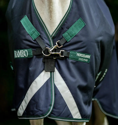 Horseware Ireland Black/Thunderstorm Grey & Silver Rambo 1680D Wug Turnout 0g| Online For Equine