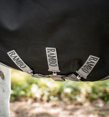 Horseware Ireland Black/Thunderstorm Grey & Silver Rambo 1680D Wug Turnout 0g| Online For Equine