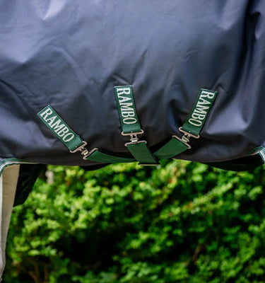 Horseware Ireland Black/Thunderstorm Grey & Silver Rambo 1680D Wug Turnout 200g| Online For Equine