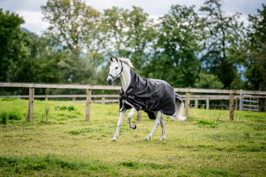 Horseware Ireland Black/Thunderstorm Grey & Silver Rambo 1680D Wug Turnout 50g| Online For Equine