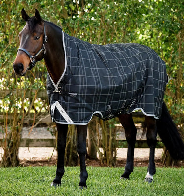 Horseware Ireland Blk/Grey/White Chk & Gray Rhino Wug Turnout 100g| Online For Equine