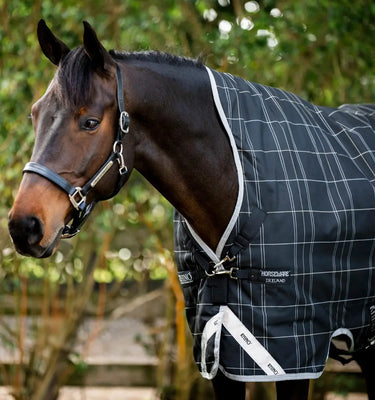 Horseware Ireland Blk/Grey/White Chk & Gray Rhino Wug Turnout 100g| Online For Equine
