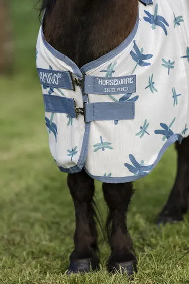 Horseware Ireland Dragonfly Print/Silver, Blue & Sage Amigo Bug Rug Plus Petite| Online For Equine