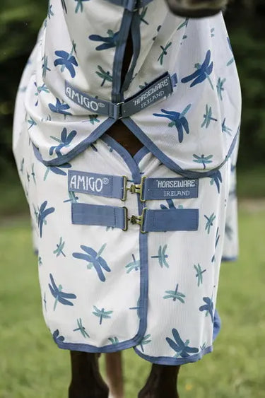 Horseware Ireland Dragonfly Print/Silver, Blue & Sage Amigo Bug Rug Plus| Online For Equine