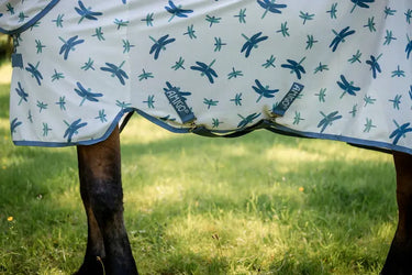 Horseware Ireland Dragonfly Print/Silver, Blue & Sage Amigo Bug Rug XL Plus| Online For Equine
