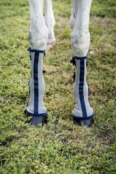 Horseware Ireland Fly Boots - Set Of 2 Silver/ Navy| Online For Equine