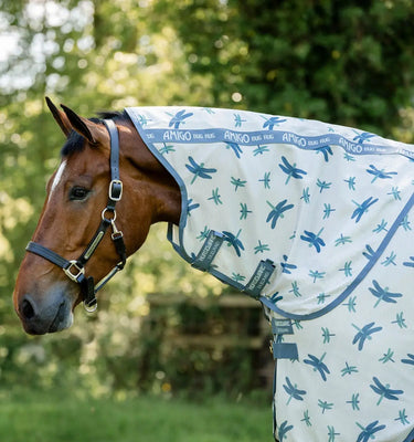 Horseware Ireland Heather Blue/Blue & Silver Amigo Bug Rug Hood| Online For Equine