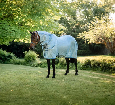 Horseware Ireland Heather Blue/Blue & Silver Amigo integrated Fly Sheet| Online For Equine