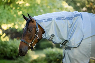 Horseware Ireland Heather Blue/Blue & Silver Amigo integrated Fly Sheet| Online For Equine