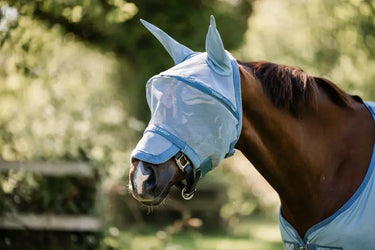 Horseware Ireland Heather Blue/Blue & Silver Rambo Flymask| Online For Equine