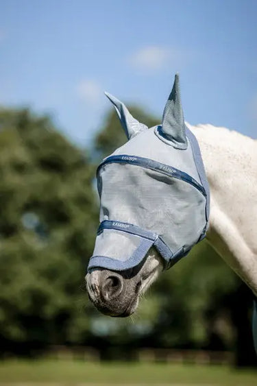 Horseware Ireland Heather Blue/Blue & Silver Rambo Flymask| Online For Equine