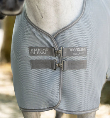 Horseware Ireland Heather Blue/Titanium Grey & Silver Amigo AirNet Cooler| Online For Equine