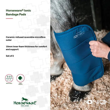 Horseware Ireland Imperial Blue Horseware Ireland Ionic Bandage Pads - set of 2| Online For Equine