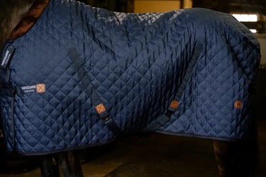 Horseware Ireland Navy/Brown & Silver Horseware Ireland Signature Stable 200g| Online For Equine