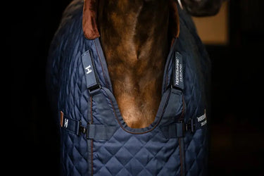 Horseware Ireland Navy/Brown & Silver Horseware Ireland Signature Stable 200g| Online For Equine