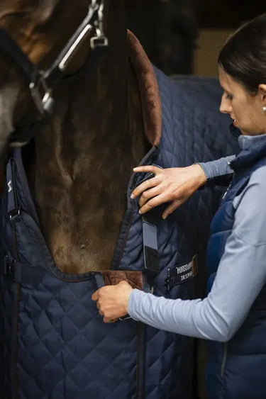 Horseware Ireland Navy/Brown & Silver Horseware Ireland Signature Stable 200g| Online For Equine