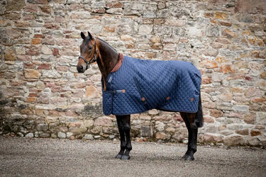 Horseware Ireland Navy/Brown & Silver Horseware Ireland Signature Stable 200g| Online For Equine