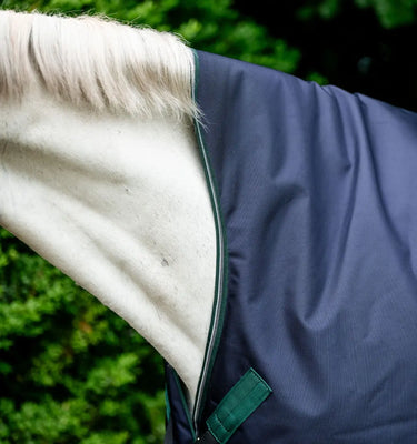 Horseware Ireland Navy/Hunter Green & Silver Rambo 1680D Wug Turnout 0g| Online For Equine