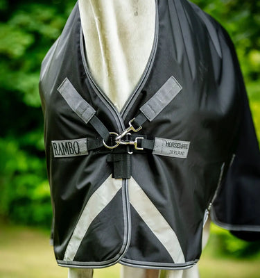Horseware Ireland Navy/Hunter Green & Silver Rambo 1680D Wug Turnout 0g| Online For Equine