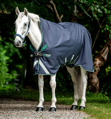 Horseware Ireland Navy/Hunter Green & Silver Rambo 1680D Wug Turnout 400g| Online For Equine