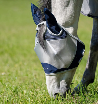 Horseware Ireland Navy/Silver Horseware Ireland Shield Flymask| Online For Equine
