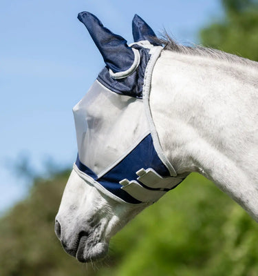 Horseware Ireland Navy/Silver Horseware Ireland Shield Flymask| Online For Equine