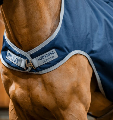 Horseware Ireland Navy/Titanium Grey Amigo Ripstop 900D Walker Rug 100g| Online For Equine