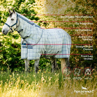 Horseware Ireland Newmarket Fly Sheet Hood Witney Navy| Online For Equine