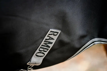Horseware Ireland Rambo 1680D Turnout Rug 250G Vl Black / Thunderstorm Grey & Silver| Online For Equine