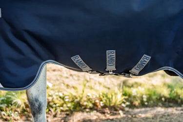 Horseware Ireland Rambo 1680D Turnout Rug 250G Vl Navy / Thunderstorm Grey & Silver| Online For Equine