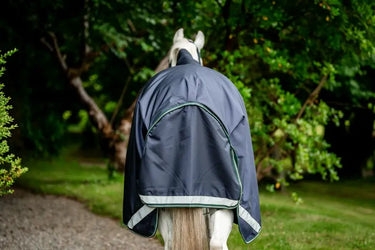 Horseware Ireland Rambo 1680D Wug Turnout Rug 0G Navy / Hunter Green & Silver| Online For Equine