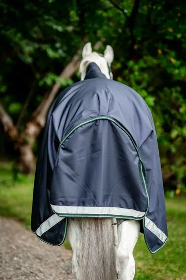 Horseware Ireland Rambo 1680D Wug Turnout Rug 0G Navy / Hunter Green & Silver| Online For Equine