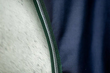 Horseware Ireland Rambo 1680D Wug Turnout Rug 200G Navy / Hunter Green & Silver| Online For Equine