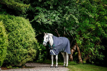 Horseware Ireland Rambo 1680D Wug Turnout Rug 200G Navy / Hunter Green & Silver| Online For Equine