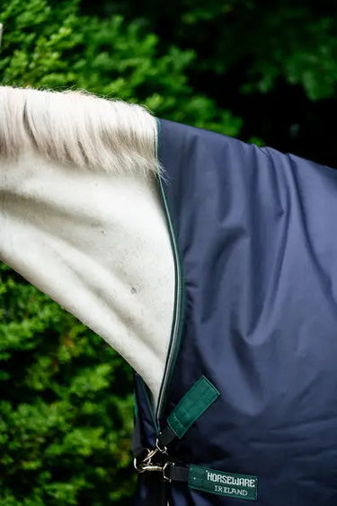 Horseware Ireland Rambo 1680D Wug Turnout Rug 200G Navy / Hunter Green & Silver| Online For Equine