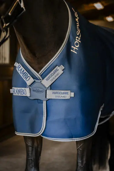 Horseware Ireland Rambo Airmax Cooler Navy / Thunderstorm Grey & Silver| Online For Equine