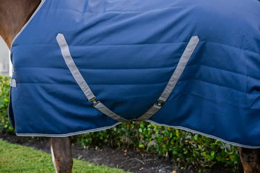 Horseware Ireland Rambo Stable Rug 100G Navy / Thunderstorm Grey & Silver| Online For Equine