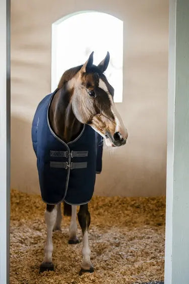 Horseware Ireland Rambo Stable Rug 100G Navy / Thunderstorm Grey & Silver| Online For Equine