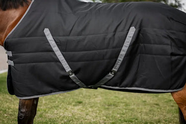 Horseware Ireland Rambo Stable Rug 400G Black / Thunderstorm Grey & Silver| Online For Equine