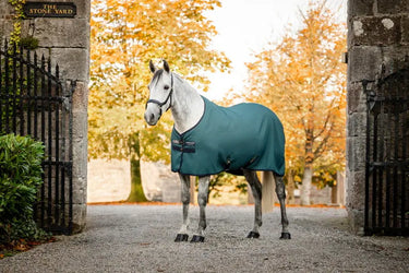 Horseware Ireland Rambo Techni Waffle Cooler Dynasty Green / Navy & Silver| Online For Equine