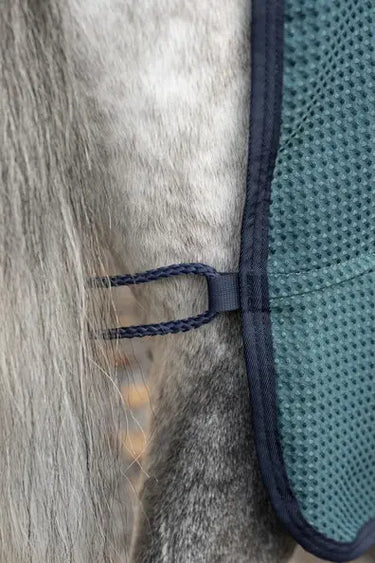 Horseware Ireland Rambo Techni Waffle Cooler Dynasty Green / Navy & Silver| Online For Equine