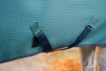 Horseware Ireland Rambo Techni Waffle Cooler Dynasty Green / Navy & Silver| Online For Equine