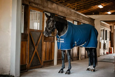 Horseware Ireland Rambo Techni Waffle Cooler Navy / Thunderstorm Grey & Silver| Online For Equine