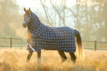 Horseware Ireland Rhino Plus Turnout Rug 450G Vl Navy Check / Indigo| Online For Equine