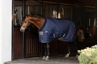 Horseware Ireland Rhino Stable Rug 350G Vl Navy / Titanium Grey & Classic Blue| Online For Equine
