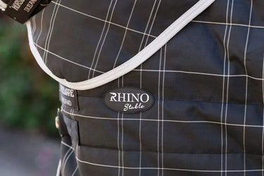 Horseware Ireland Rhino Stable Rug Hood 100G Blk / Grey / White Chk & Grey| Online For Equine