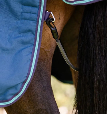 Horseware Ireland Rhino Turnout Rug 100G Navy / Grey & Aqua &Grey| Online For Equine