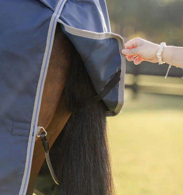 Horseware Ireland Rhino Turnout Rug 100G Navy / Titanium Grey & Classic Blue| Online For Equine