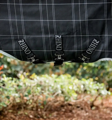 Horseware Ireland Rhino Wug Turnout Rug 0G Blk / Grey / White Chk & Gray| Online For Equine