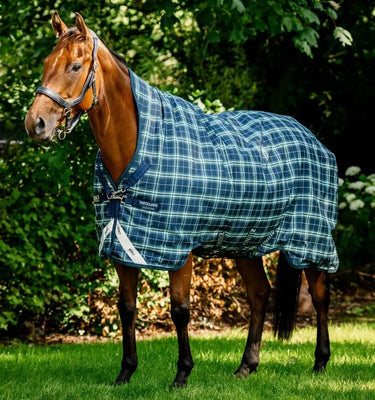 Horseware Ireland Rhino Wug Turnout Rug 0G Hunter Check / Navy & Green| Online For Equine